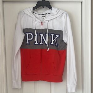 Colorblock Hoodie with PINK Logo